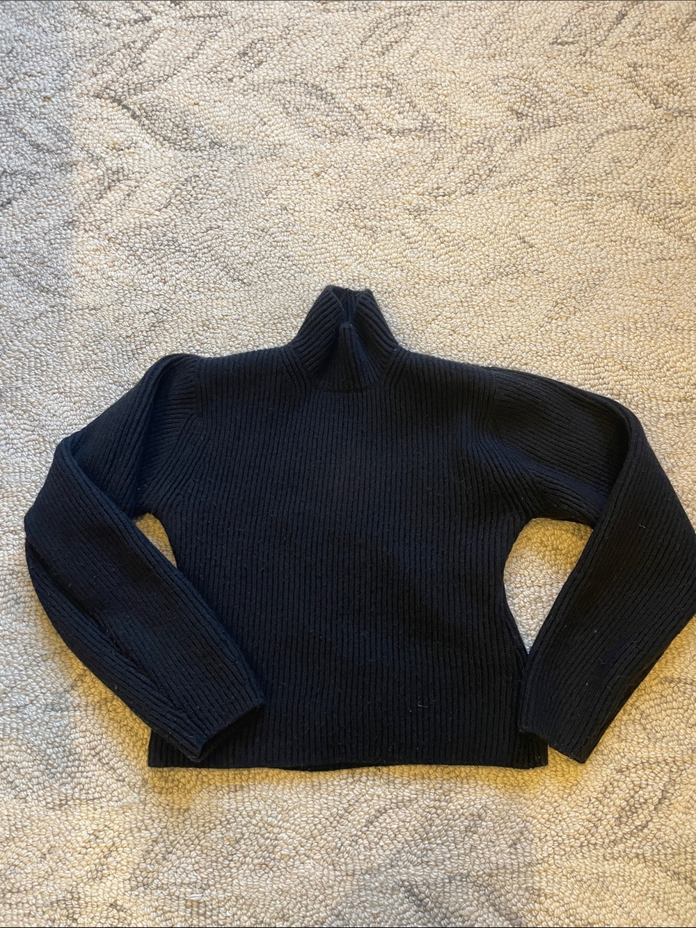 H&M Black Ribbed Turtleneck Sweater